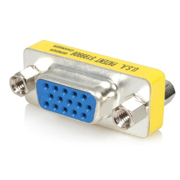 Startech.Com Adaptador Cambiador De Genero Vga - Acoplador Union De Conectores Hd15 Hembra A Hembra Garantia Lifetime