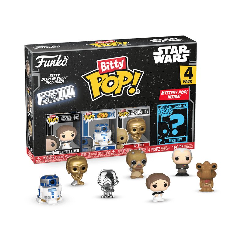 Blister 4 Figuras Bitty Pop Star Wars Leia
