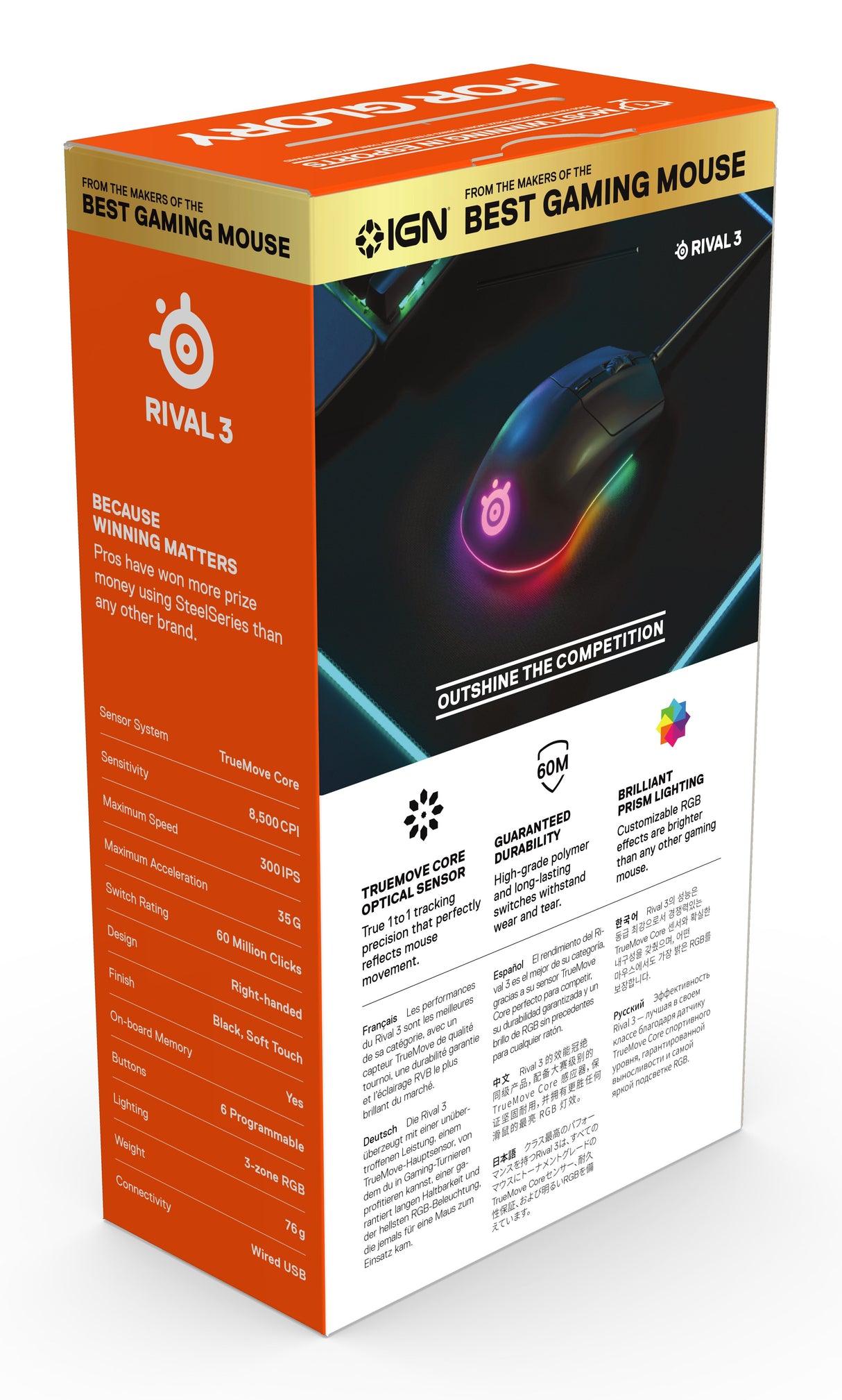 EAN 5707119039833 - Steelseries Rival 3 ratón Juego mano derecha USB tipo A Óptico 8500 DPI imagen 18