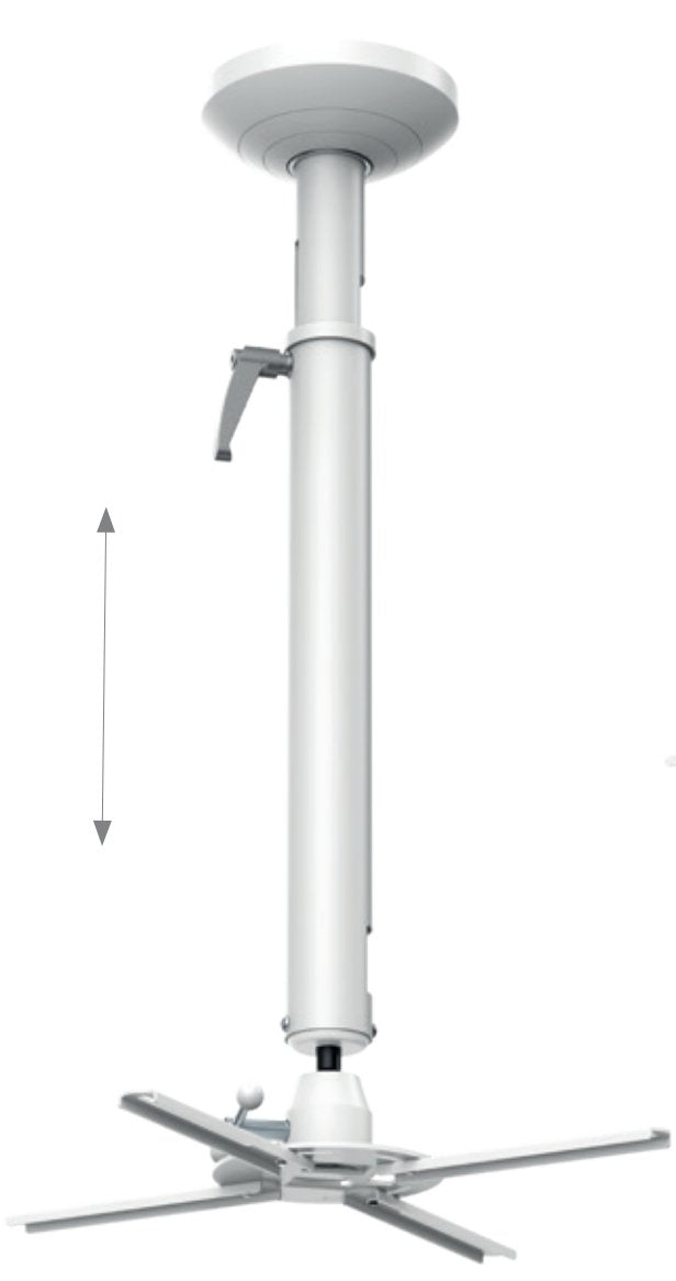 Hagor Beamfix Ii 670 - 900 Mm, Montaje En Techo Blanco