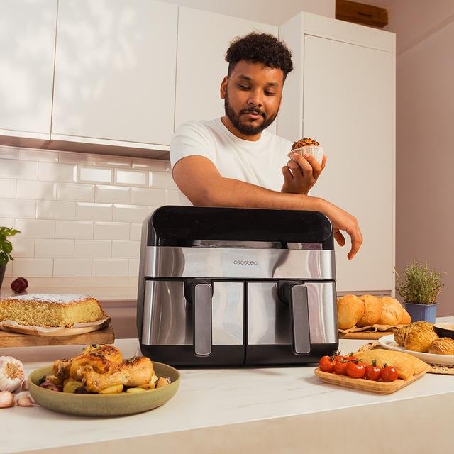 Freidora De Aire Cecotec Cecofry Advance 9000 Inox 9l 2800w