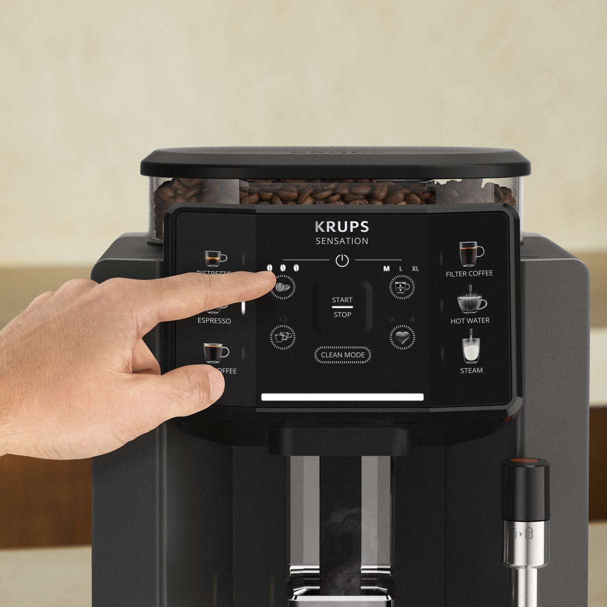 Krups Sensation Kaffeevollautomat Mit Milchschaumdüse Ea910810