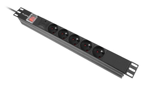 EAN 5901969441765 - Lanberg PDU-05E-0200-IEC-BK unidad de distribución de energía (PDU) 5 salidas AC 1U Negro imagen 3