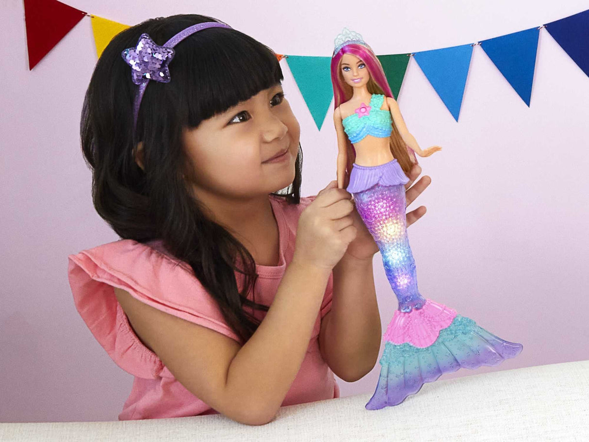 Muñeca Mattel Barbie Magic Light Sirena Malibu