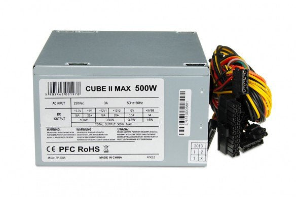 EAN 5901443051978 - iBox CUBE II unidad de fuente de alimentación 500 W 20+4 pin ATX ATX Plata imagen 1