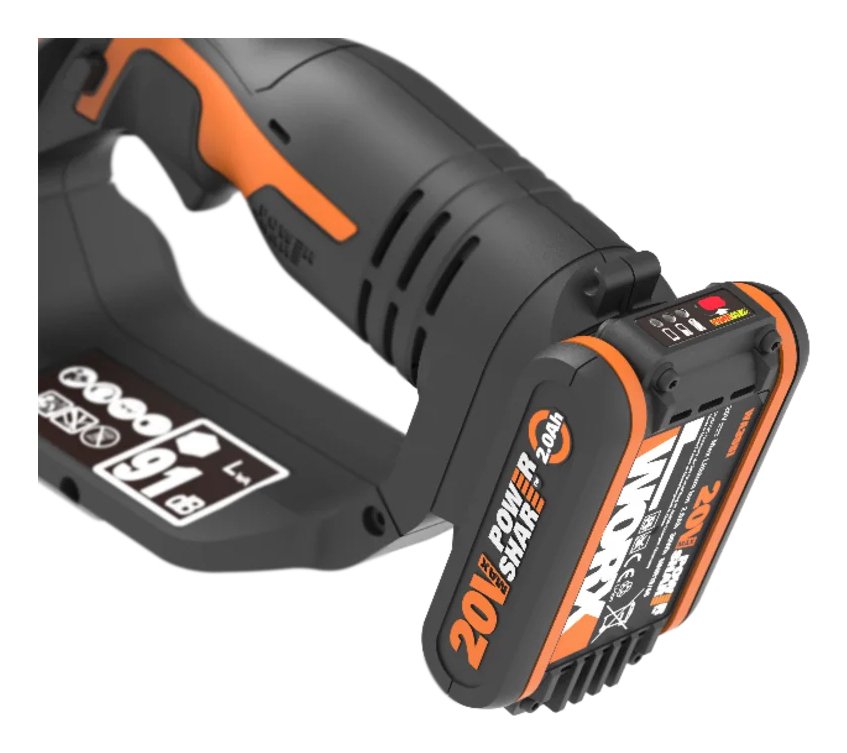 Worx Compact Chainsaw Cordless 20v Con Bateríapack And Charger (Wg324e)