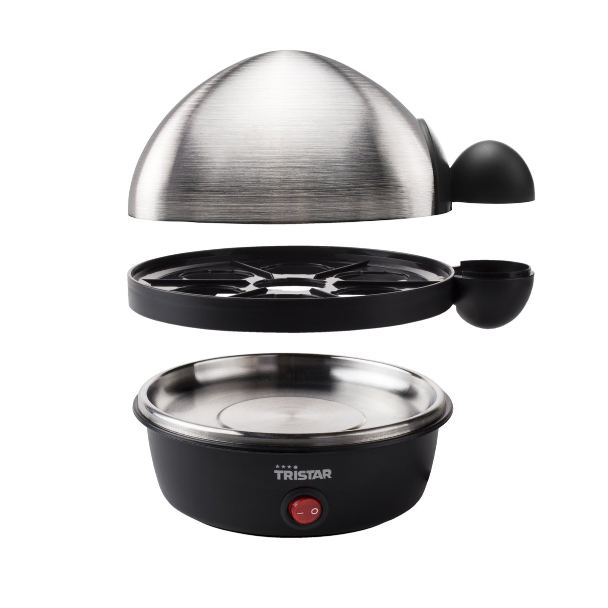 EAN 8713016030764 - Tristar EK-3076 cuecehuevos 7 huevos Negro, Acero inoxidable imagen 2