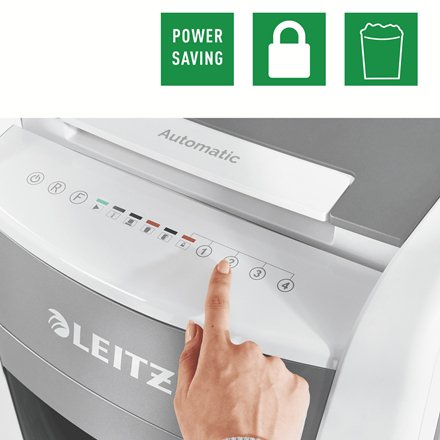 EAN 4002432124121 - Leitz 80150000 triturador de papel Corte cruzado 55 dB 22 cm Gris, Blanco imagen 12