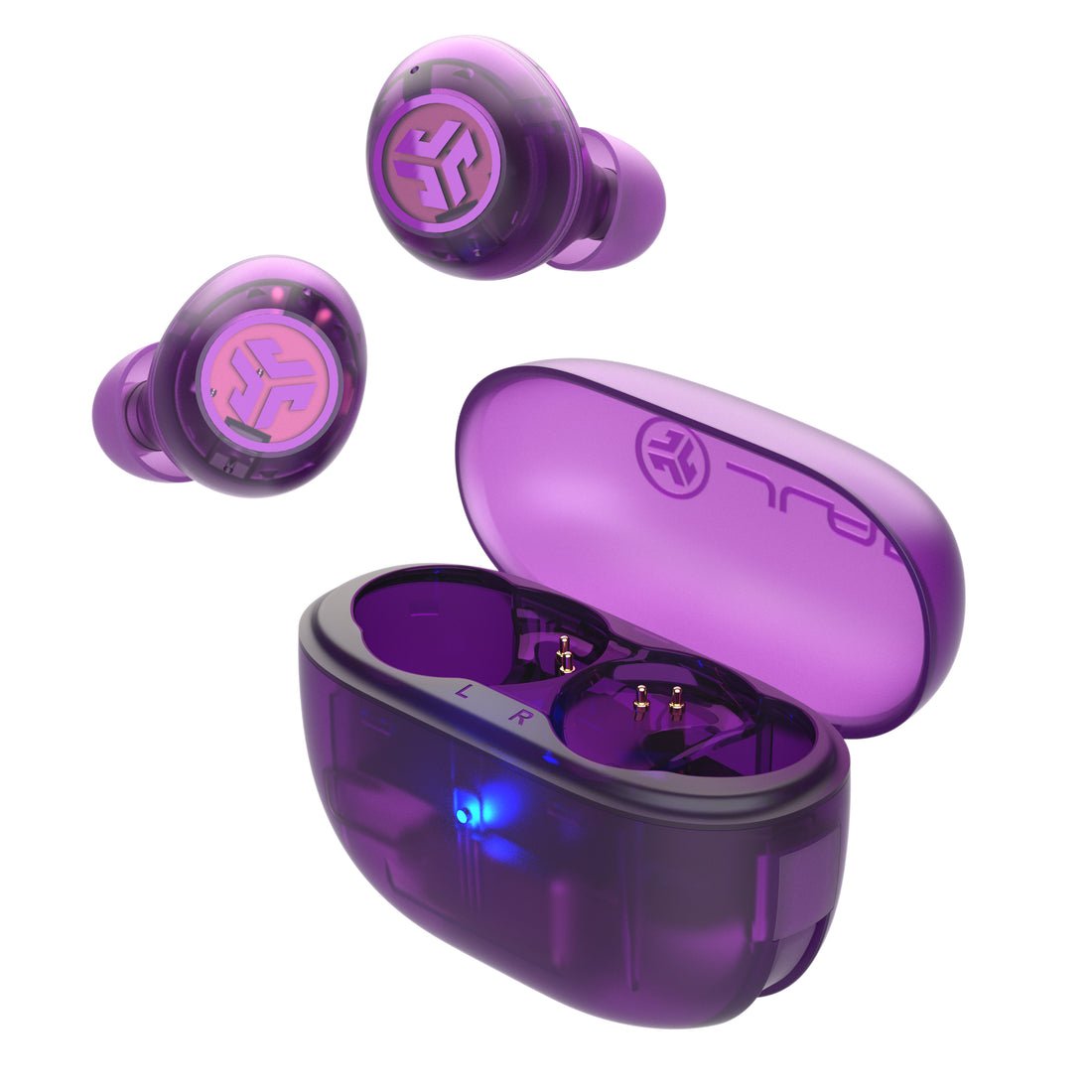 Auriculares Jlab Go Pop Anc True Wireless Stereo (Tws) Bluetooth Púrpura, Transparente