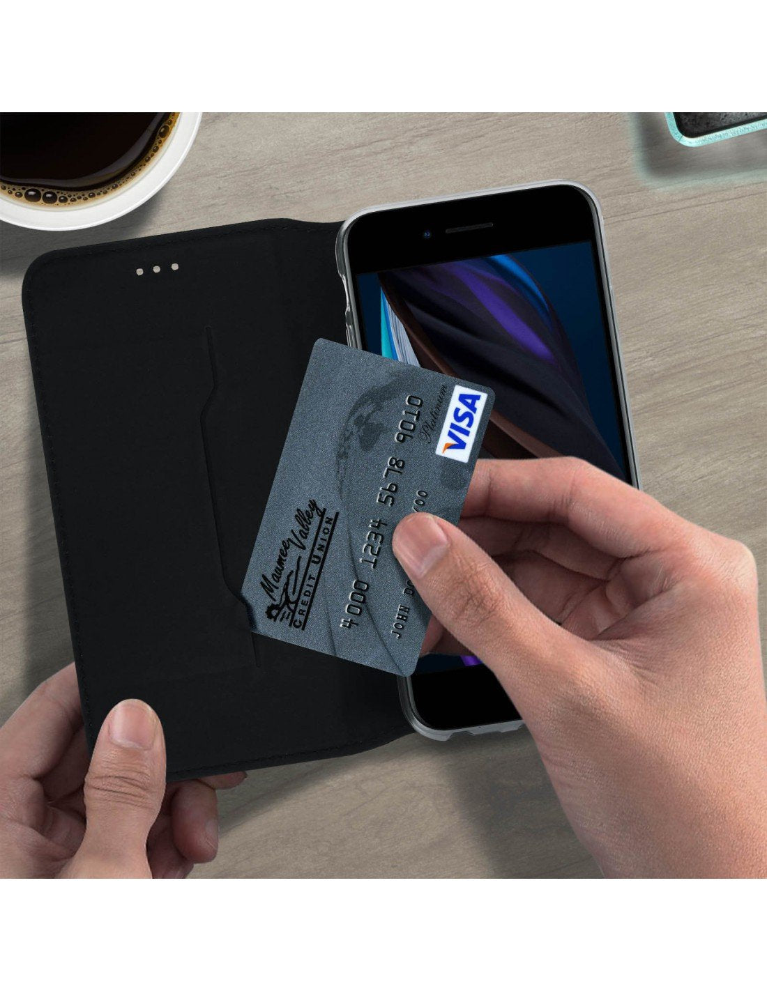 Akashi Funda Folio Negro Apple Iphone 7/8