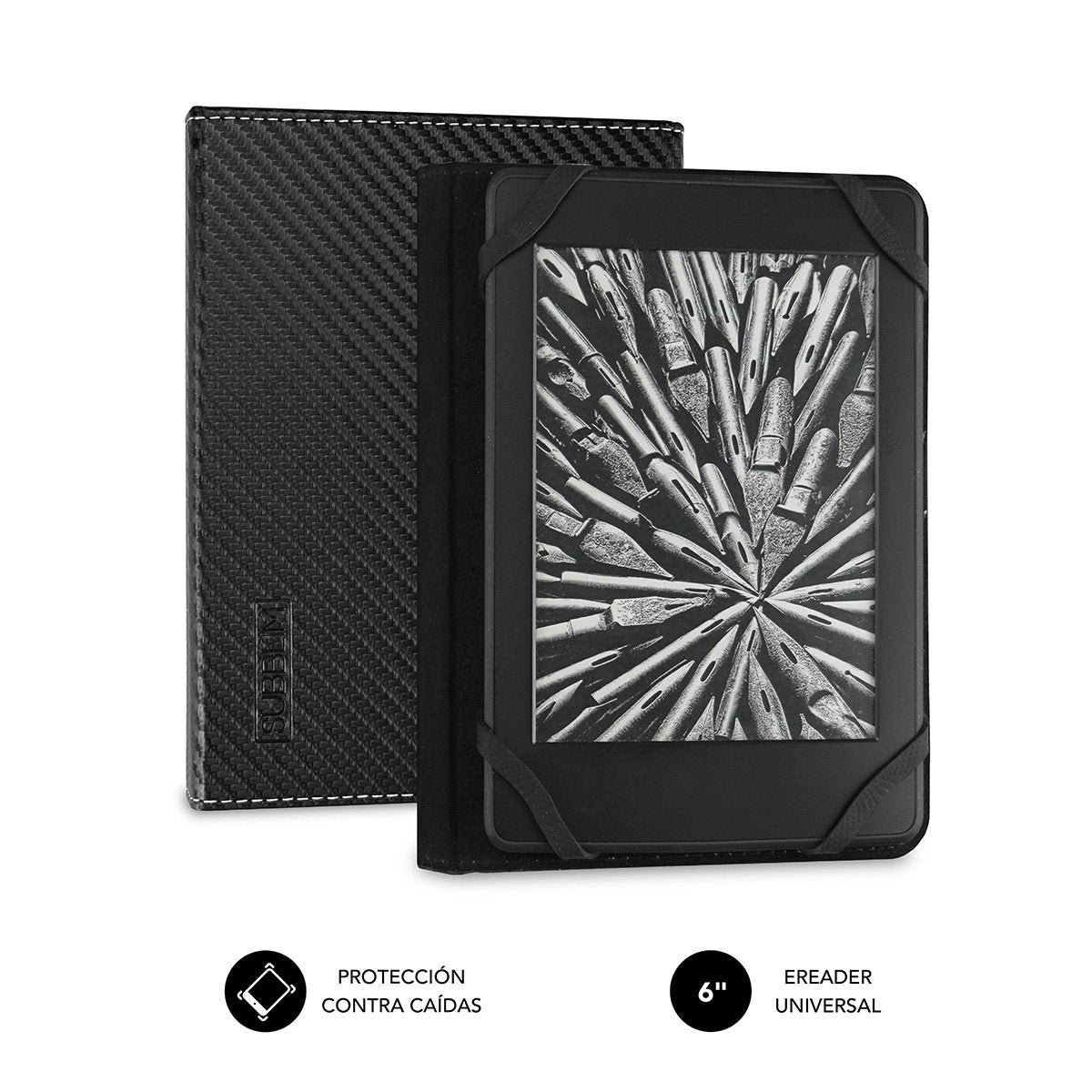 EAN 8436586741006 - SUBBLIM SUB-CUE-1EC001 funda para libro electrónico 15,2 cm (6") Folio Negro imagen 1
