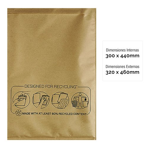Fellowes Bolsa De Burbujas Banker Box Nº19 Acolchada 300x445mm Kraft -Pack De 10-