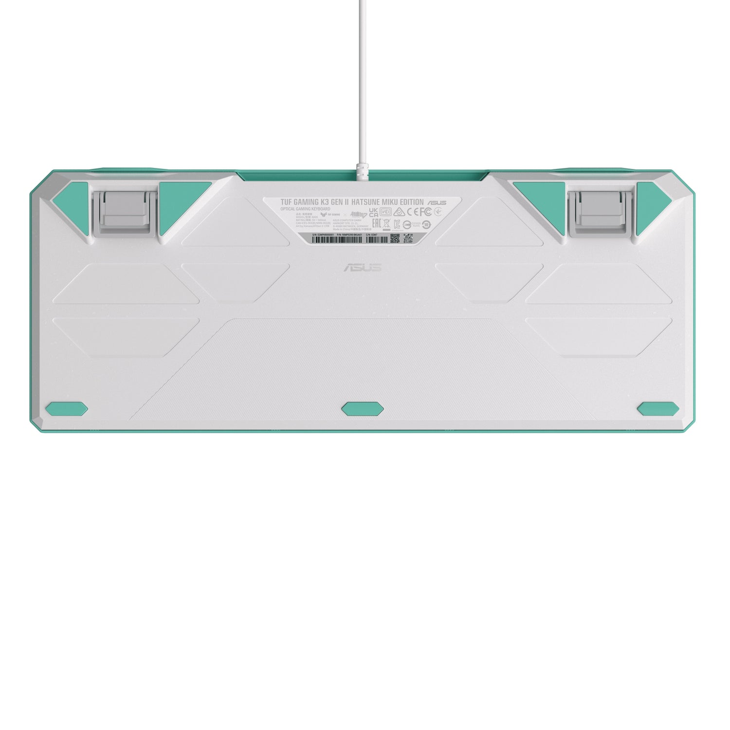 EAN 4711387923412 - ASUS TUF Gaming K3 Gen II Hatsune Miku Edition teclado Juego USB Color menta, Blanco imagen 6
