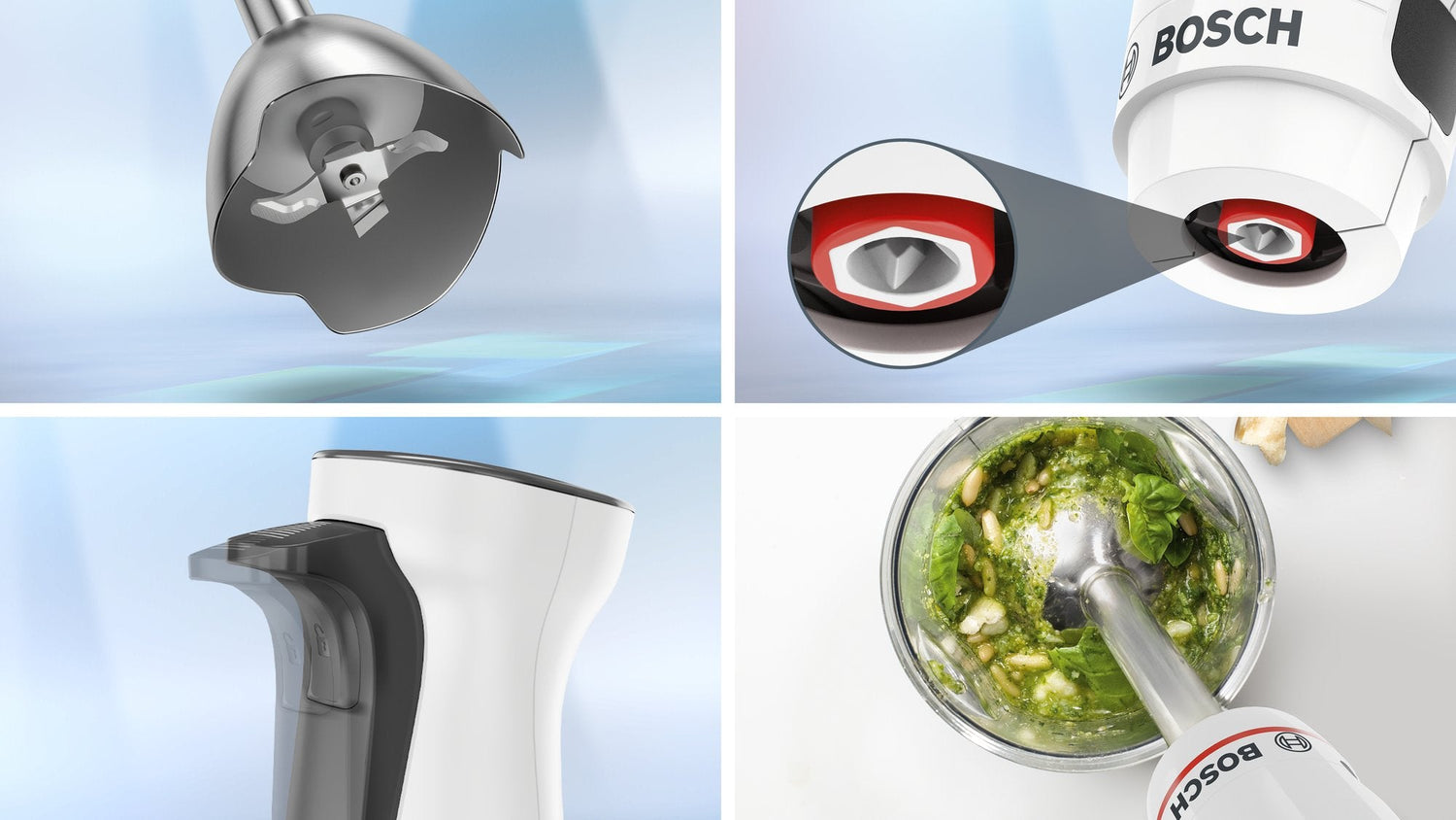 Batidora De Mano Bosch Msm4w210  Ergomaster, 600 W, Blanco