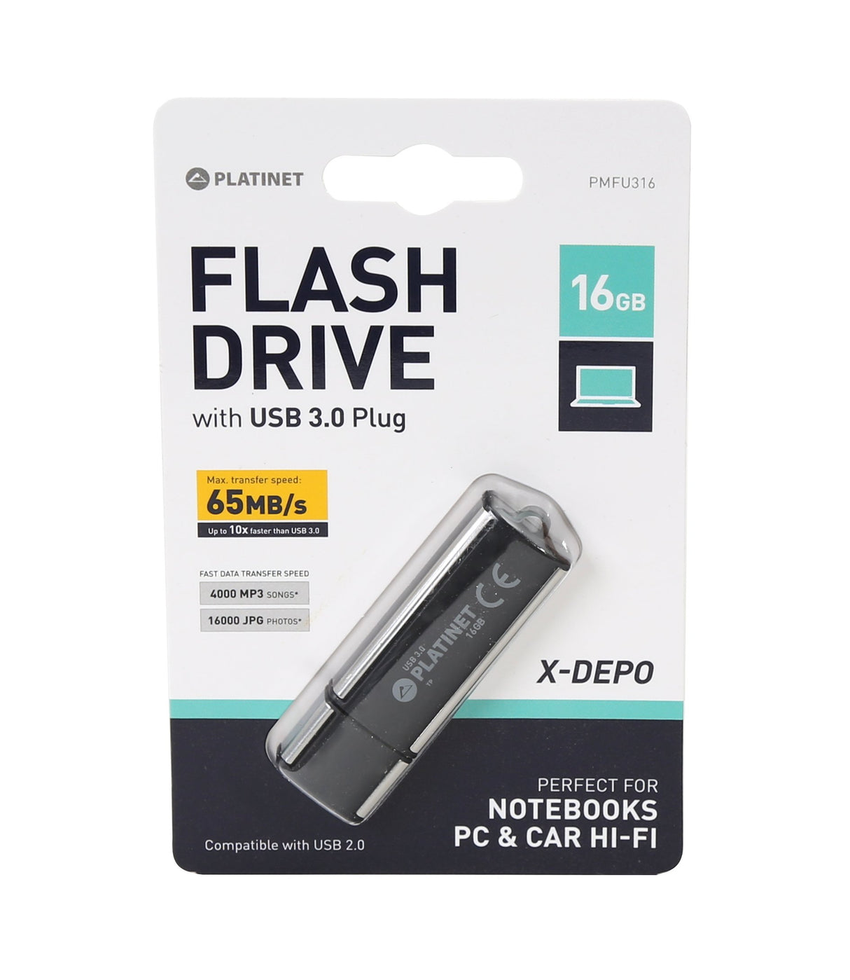 EAN 5907595414470 - Platinet PMFU316 unidad flash USB 16 GB USB tipo A 3.2 Gen 2 (3.1 Gen 2) Negro imagen 2