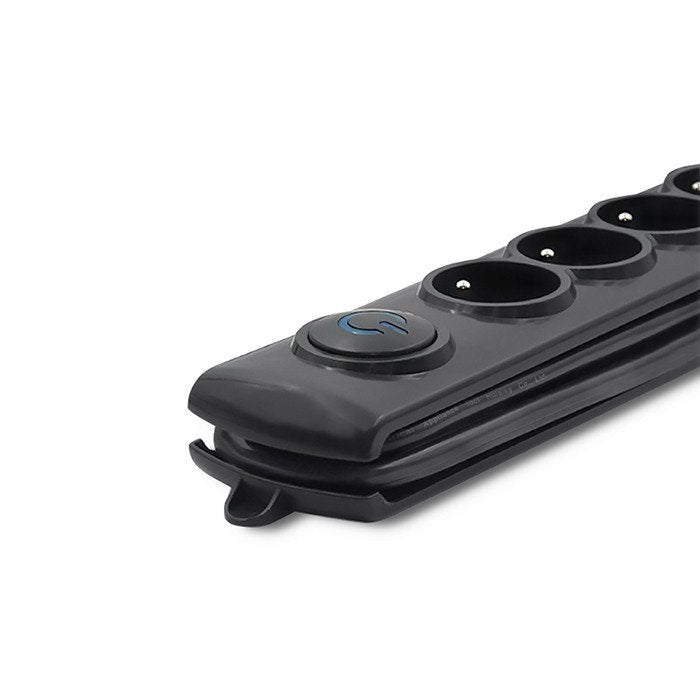 EAN 5901878501727 - Qoltec 50172 limitador de tensión Negro 6 salidas AC 230 V 5 m imagen 4