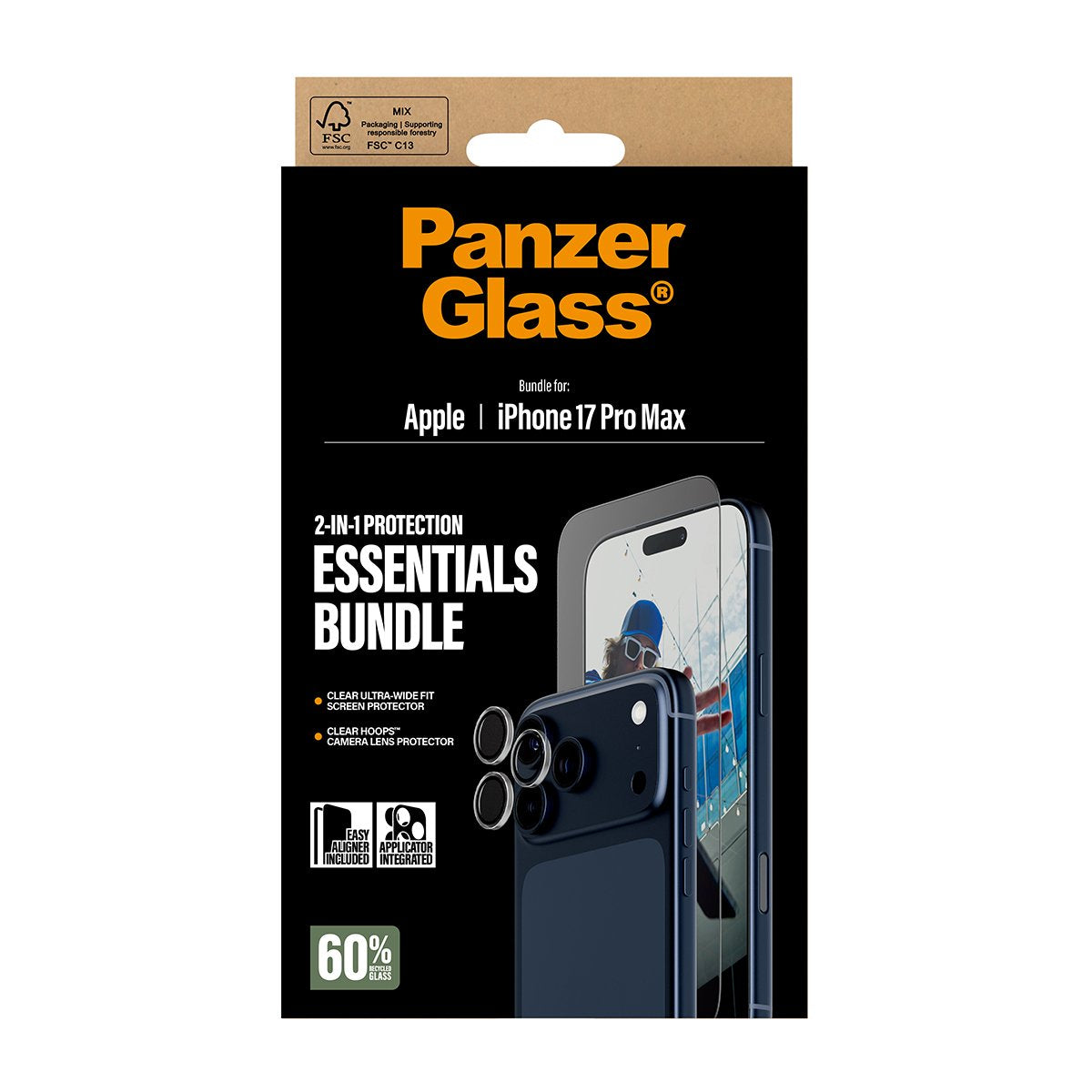 EAN 5715685031489 - PanzerGlass ® 2-in-1 Essentials Bundle iPhone 17 Pro Max Protector de pantalla Apple 1 pieza(s) imagen 3