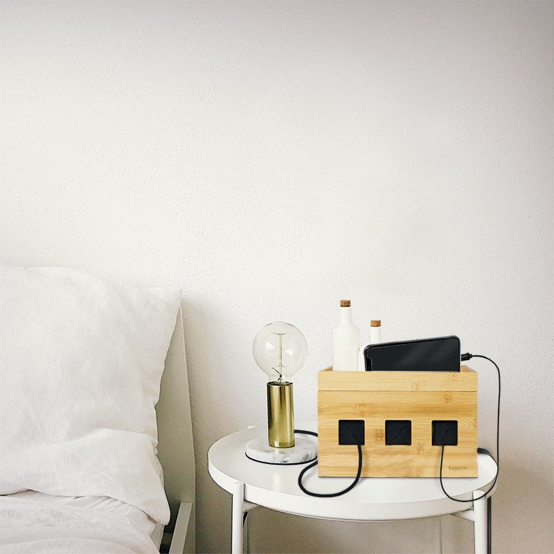 EAN 4052792065015 - LogiLink KAB0076 - Logitech Kabelbox aus Bambus imagen 6