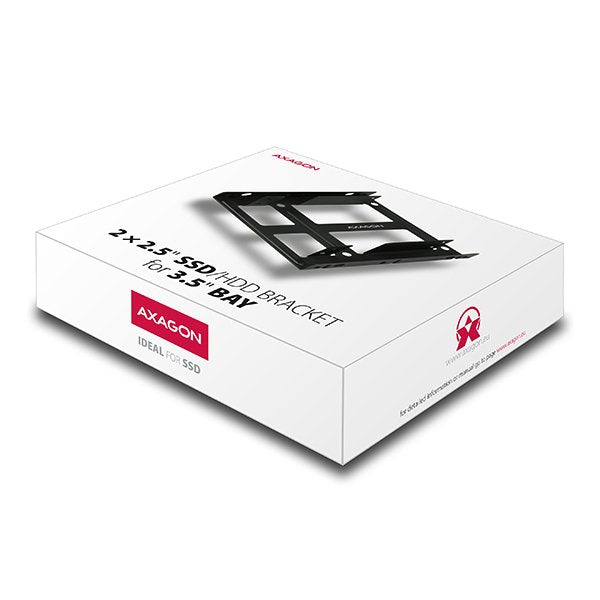 Axagon Rhd-225, Marco De Metal Para 2x 2.5 "Hdd / Ssd Hasta 3.5" Posicion, Montaje De Ventilador