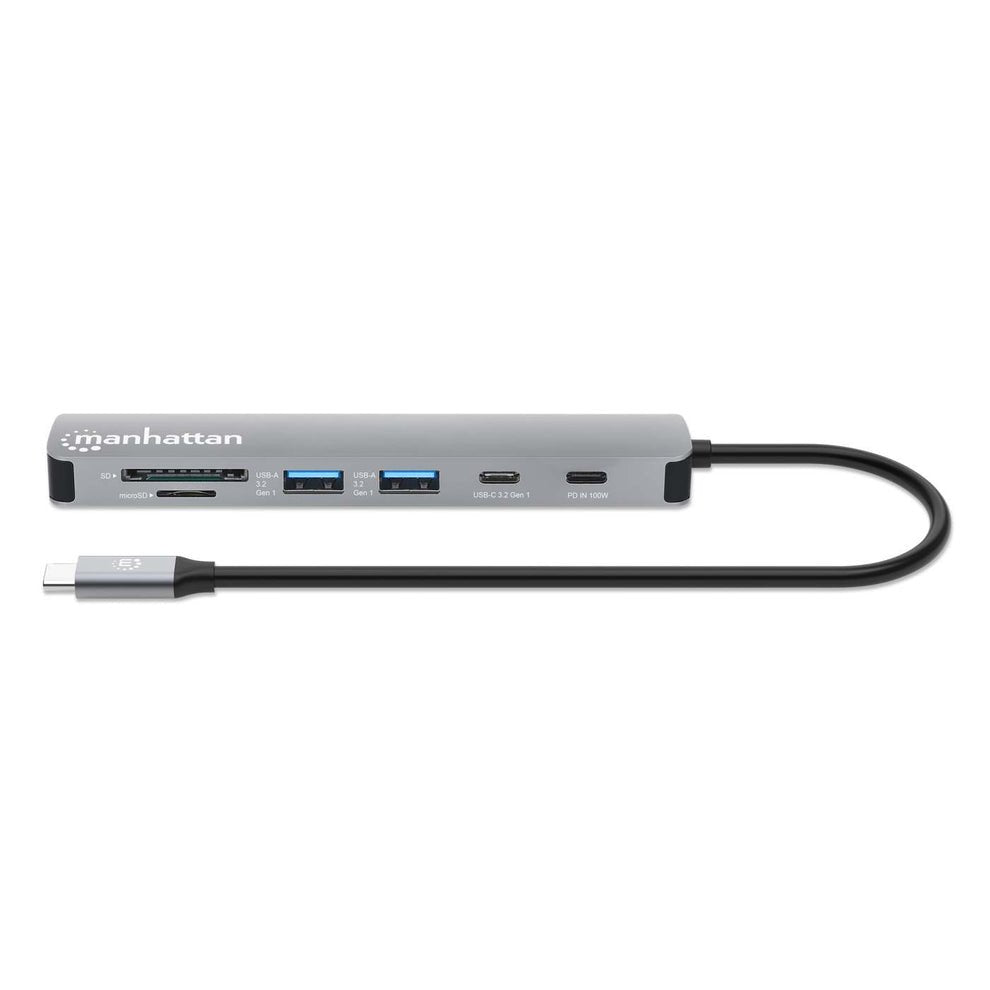 EAN 766623190442 - Manhattan 190442 base para portátil y replicador de puertos Alámbrico USB 3.2 Gen 1 (3.1 Gen 1) Type-C Gri imagen 4