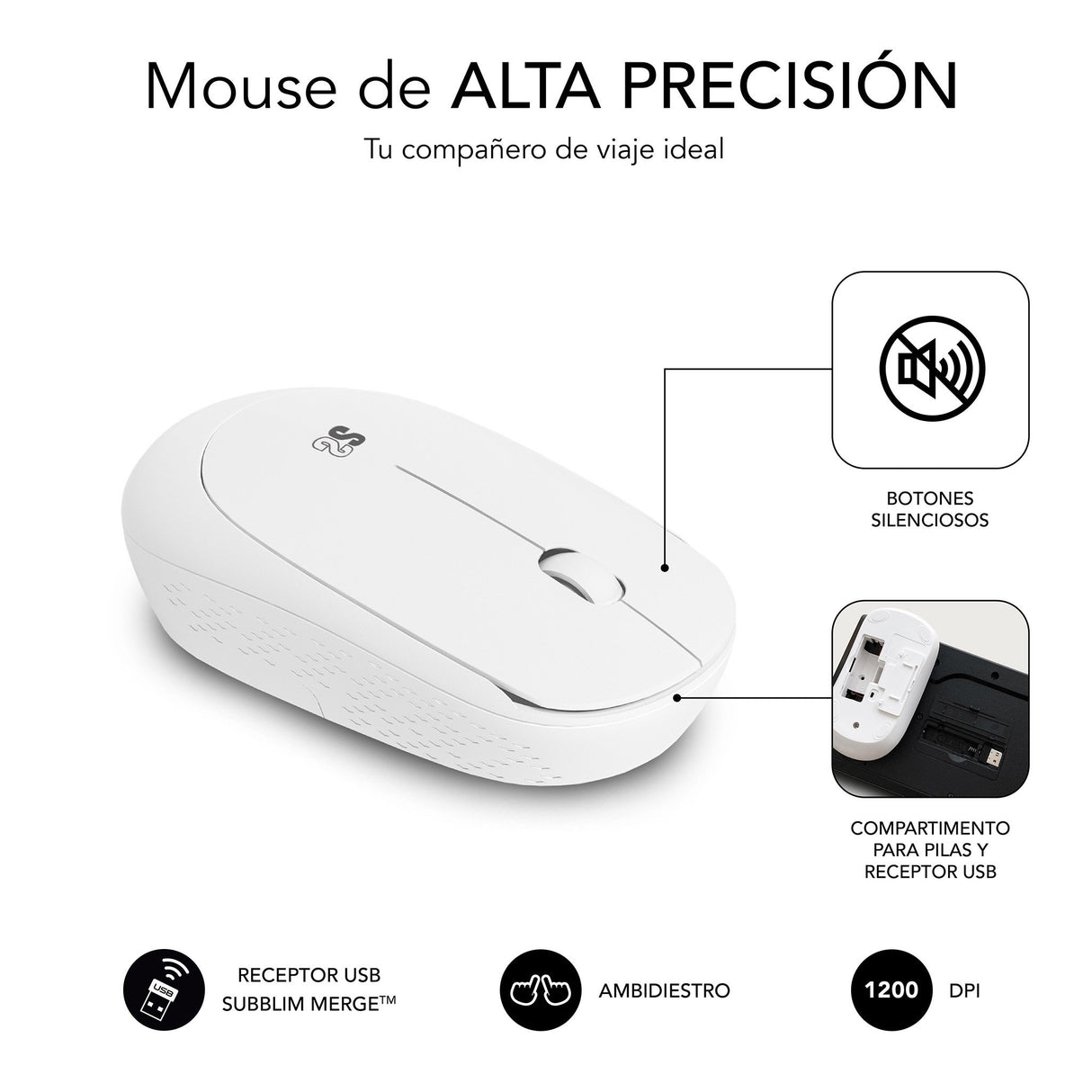 EAN 8436586742560 - SUBBLIM SUBKBC-CSSW11 teclado Ratón incluido Universal RF inalámbrico QWERTY Español imagen 5