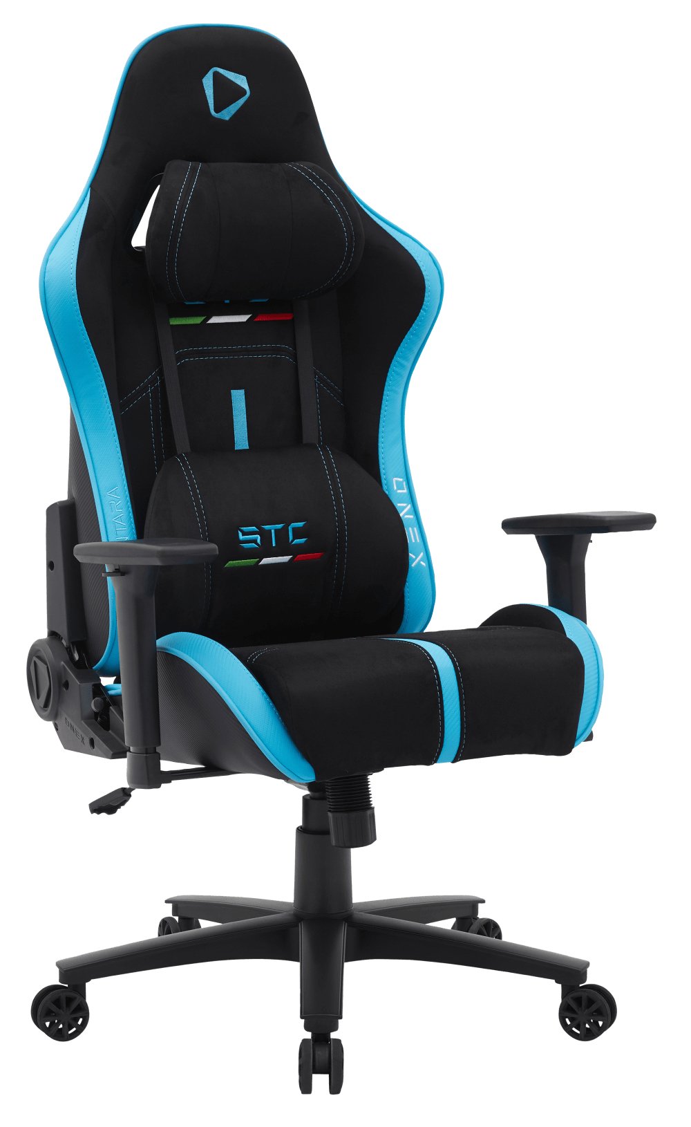 Silla Gaming Onex Stc Alcantara Serie L - Negro Azul