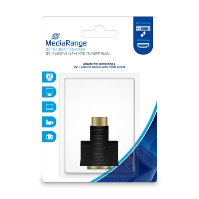 Mediarange Dvi-I Hchse 24+5-Polig Hdmi Mecker Negro