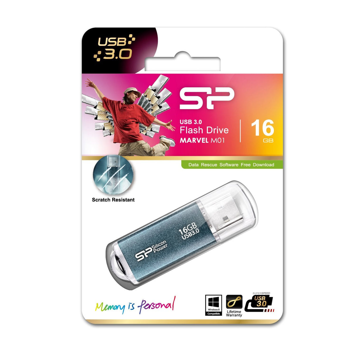 Pendrive 16gb Silicon Power Usb3.0 M01 Blue
