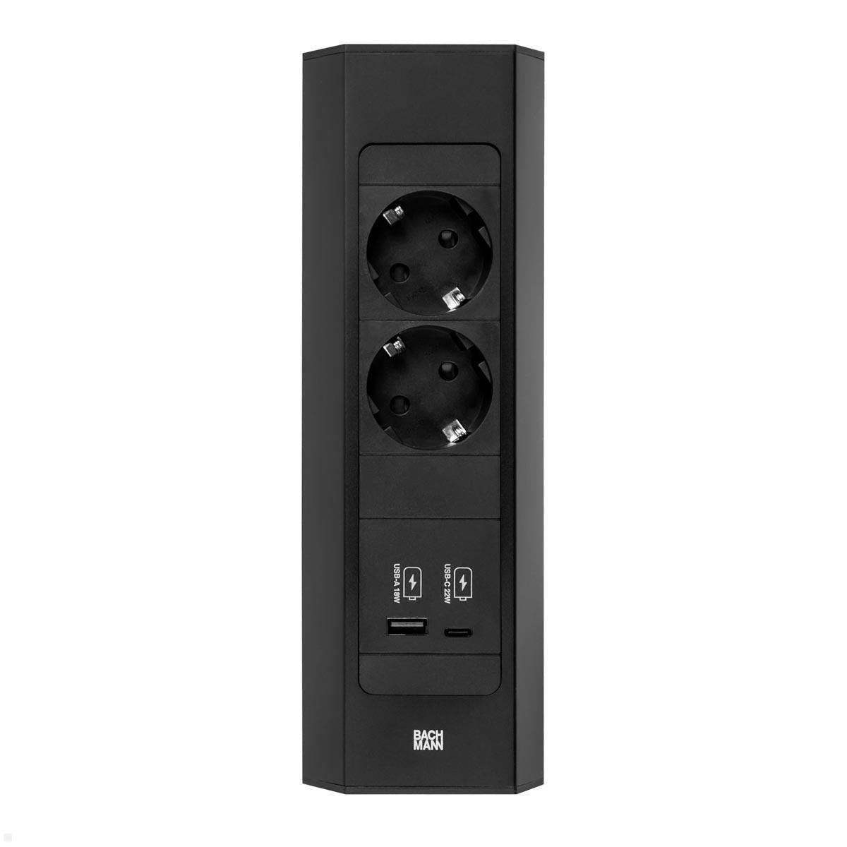 Regleta Bachmann Casia 2 2xcee7/3 1xusb A/C 22w 2,0m Aeh Sw