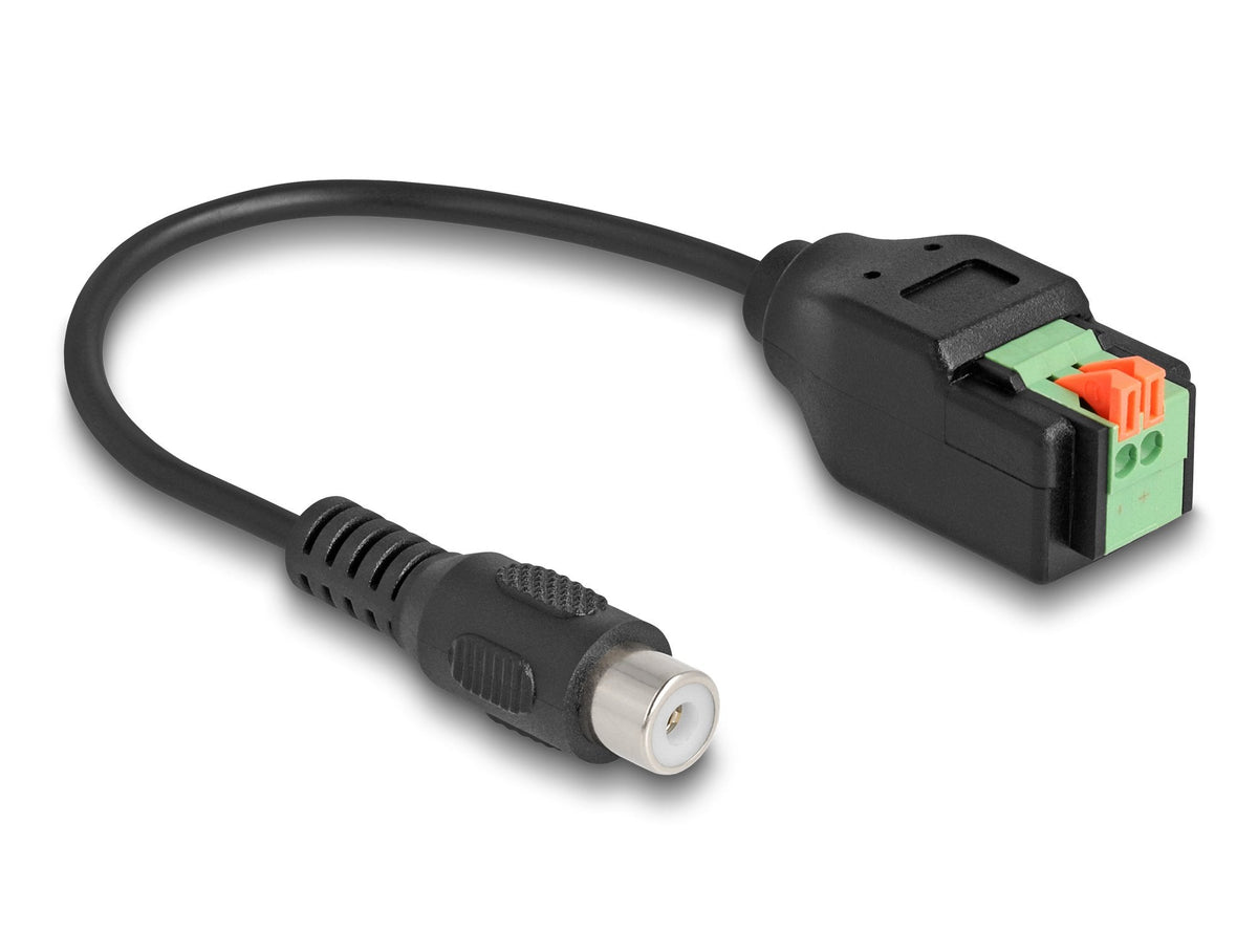 Delock Cable Cinch Conector Hembra A Terminalblock Adapter Con Pulsador 15 Cm