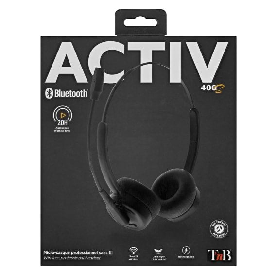 Auricular Tnb Activ 400s Bluetooth Estéreo Profesional - Negro
