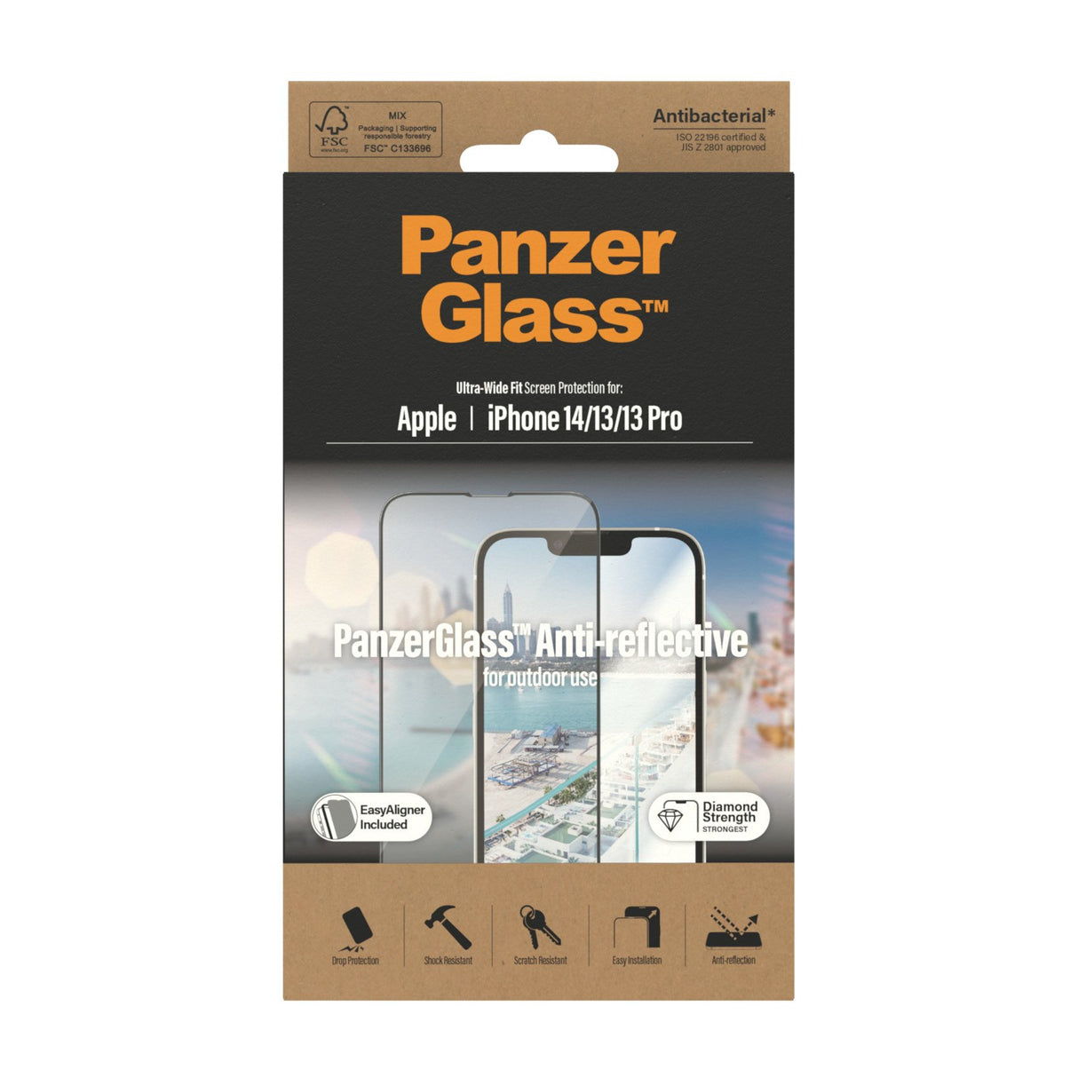 EAN 5711724027871 - PanzerGlass ® Anti-reflective Screen Protector iPhone 14 | 13 | 13 Pro | Ultra-Wide Fit w. EasyAligner Pr imagen 3