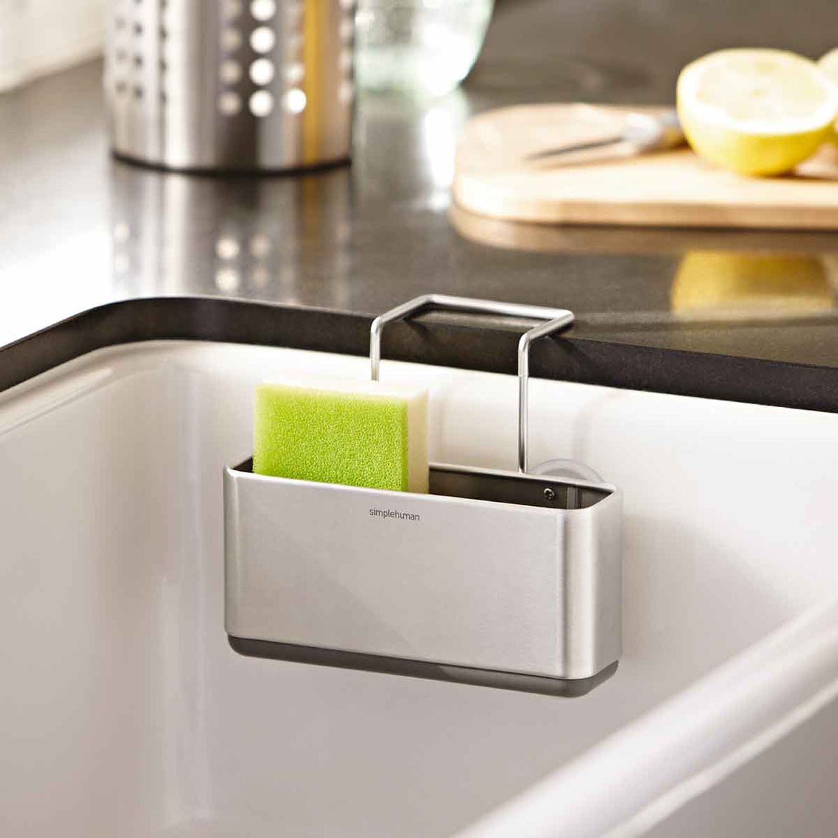 Simplehuman Organizador De Fregadero, Estrecho, Cepillado Acero Inoxidable