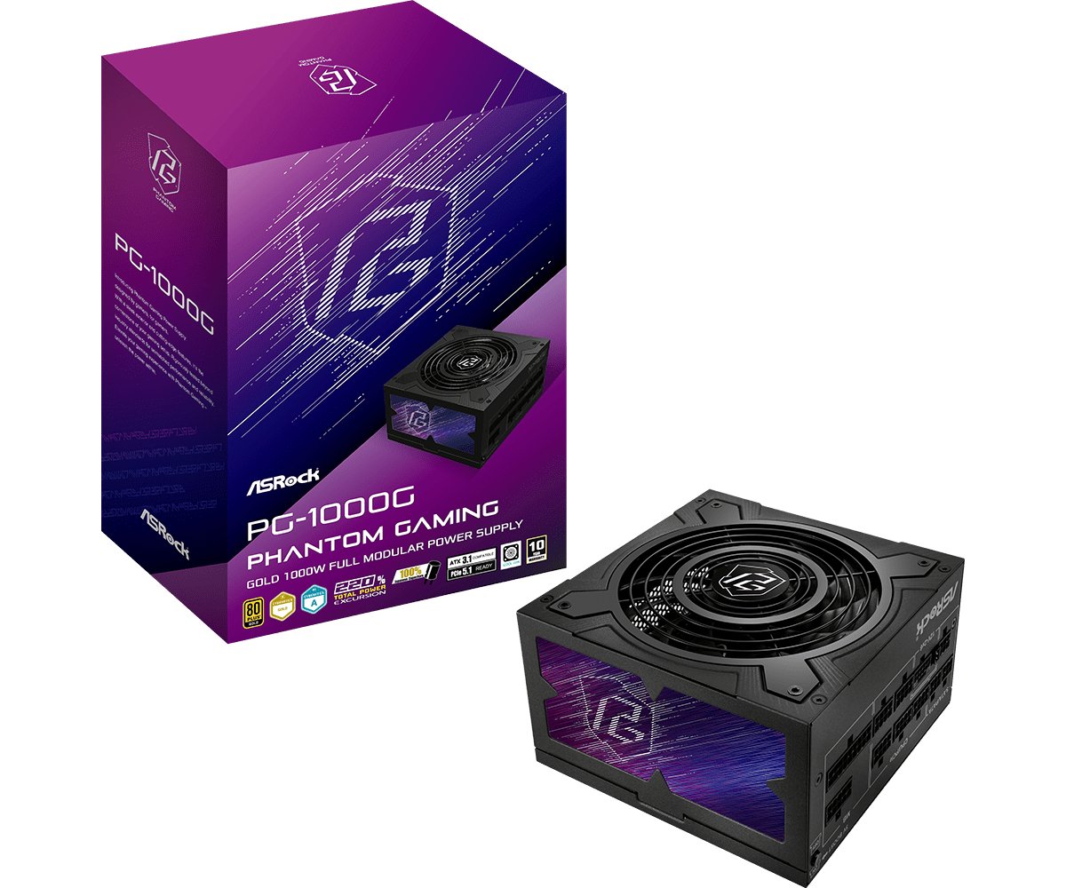 EAN 4710483948565 - Asrock Phantom Gaming PG-1000G unidad de fuente de alimentación 750 W 20+4 pin ATX ATX Negro imagen 1
