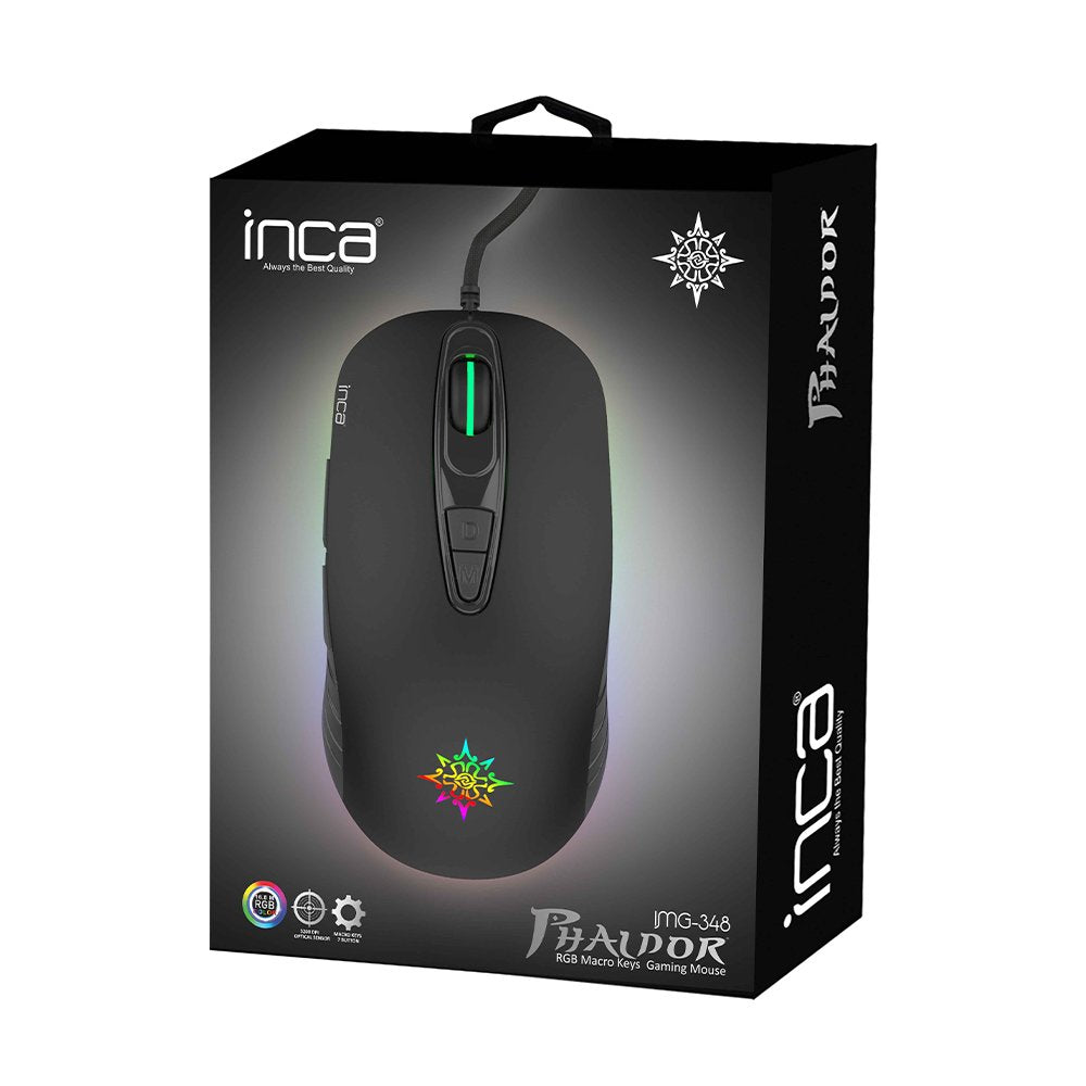 Ratón Gaming Inca Phaldor Rgb Macro Keys Professional