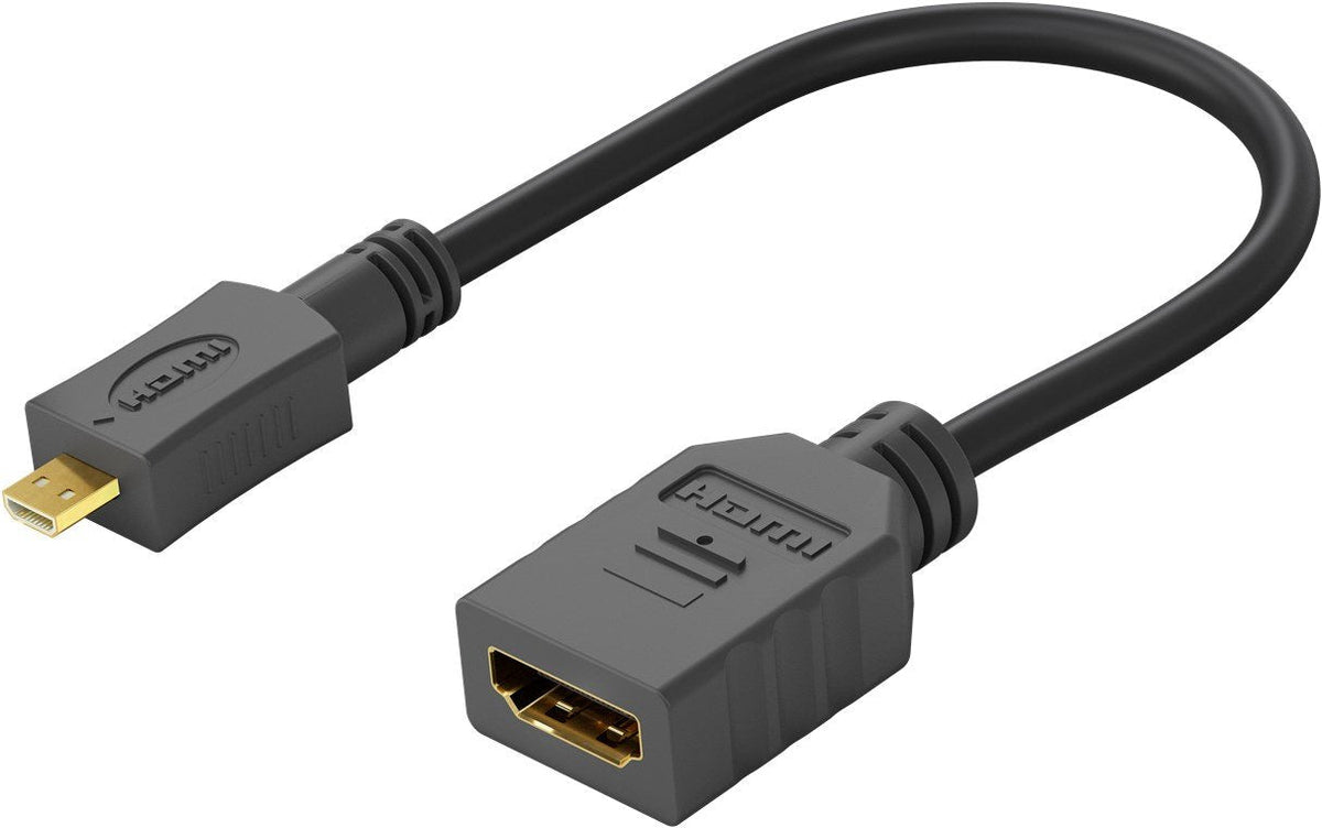 Wentronic 58683 Cable Hdmi 0,15 M Hdmi Tipo D (Micro) Hdmi Tipo A (Estándar) Negro