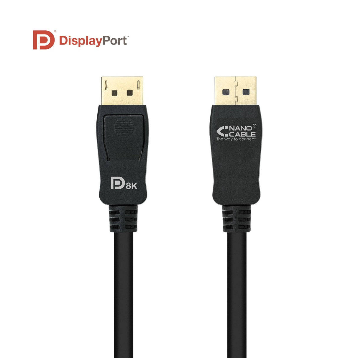 Nanocable Cable Displayport 1.4 Certif. Vesa Dp/M-Dp/M 0.5m - Negro
