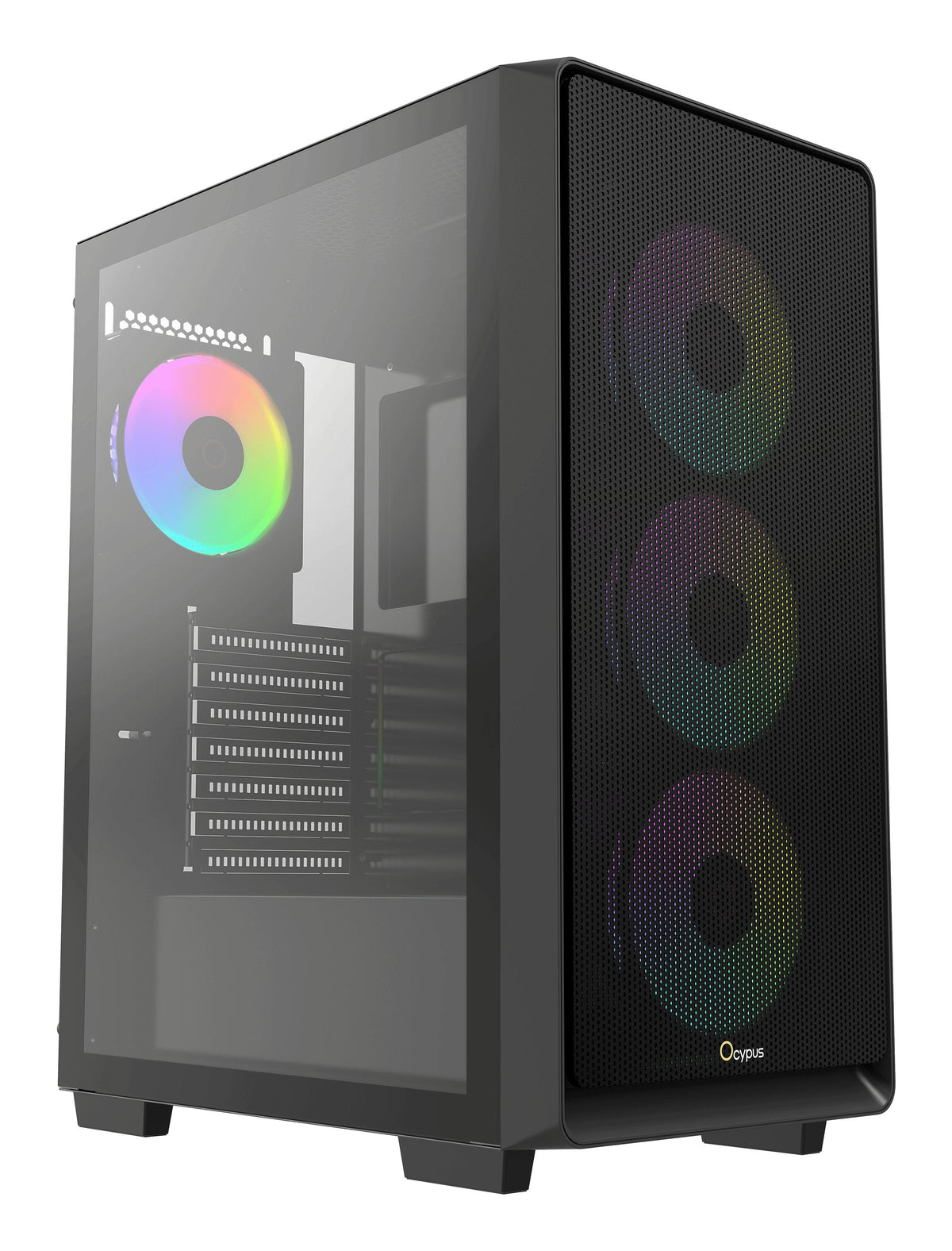 Ocypus Gamma C60 Argb (Negro, Tempered Glass) Gamma-C60-Bkg400xx-Gl