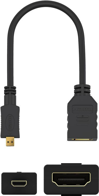 Adaptador Micro Hdmi-D Macho A Hdmi-A Hembra 0.15m Goobay