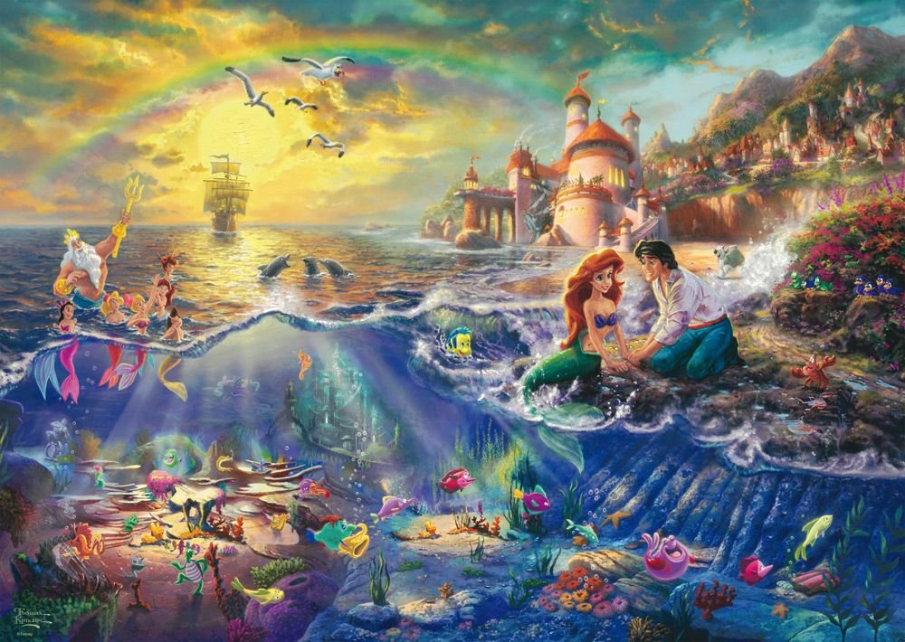 Puzzle Thomas Kinkade: Disney Arielle