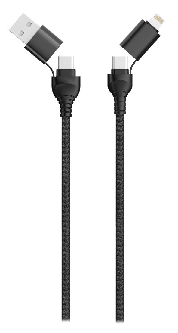 2go Cable De Datos Usb / Type C 4in1 Negro 120cm