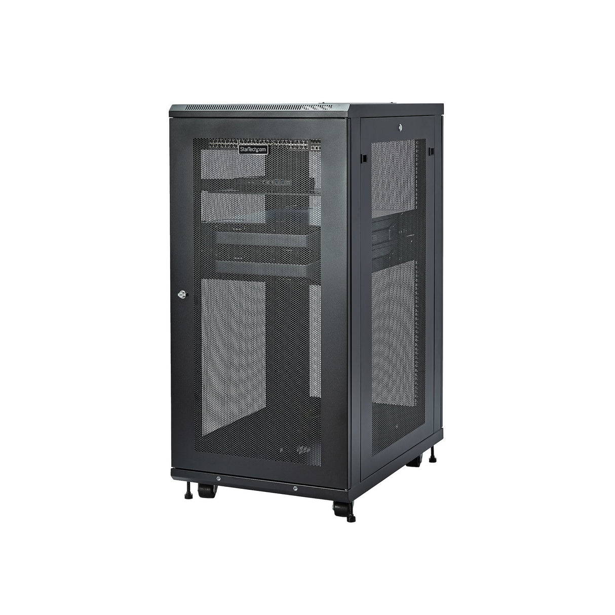 EAN 0065030870214 - StarTech.com RK2433BKM armario rack Rack o bastidor independiente Negro imagen 3