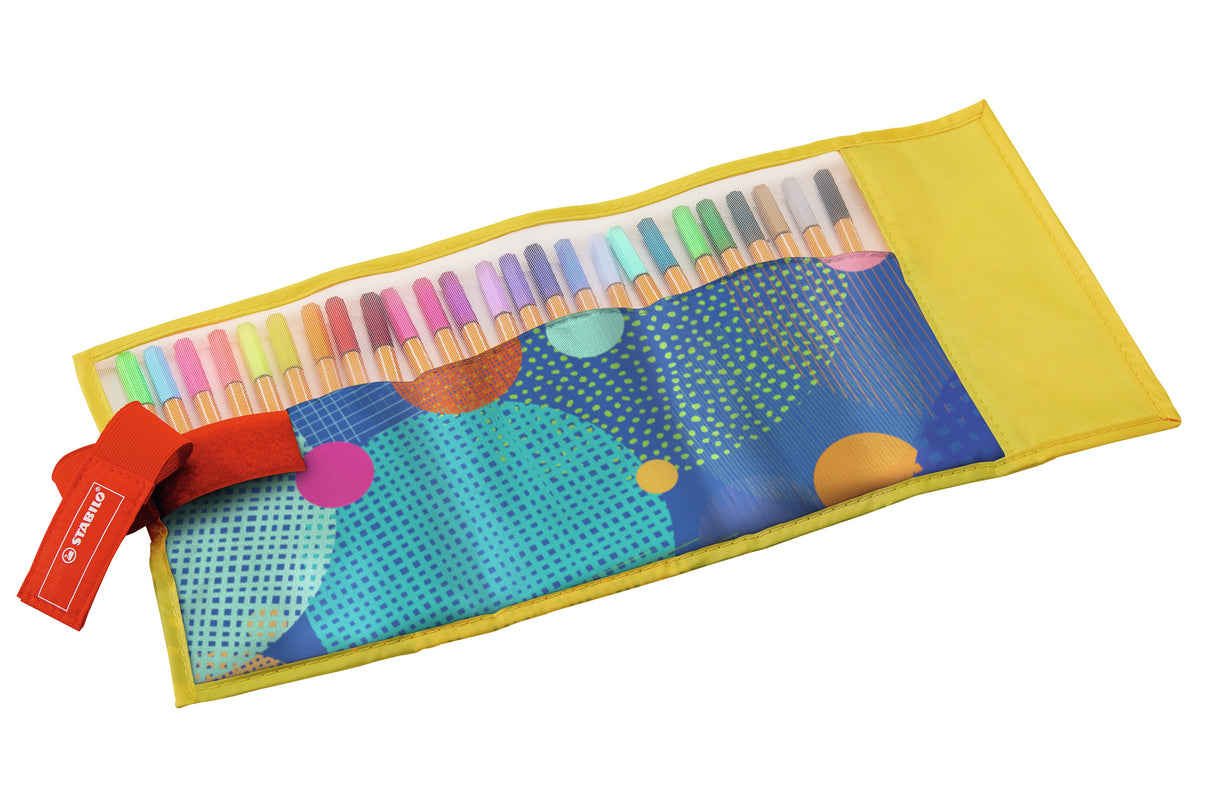 Stabilo Point 88 Rotulador Estuche Rollerset Amarillo Brillante 25 Colores