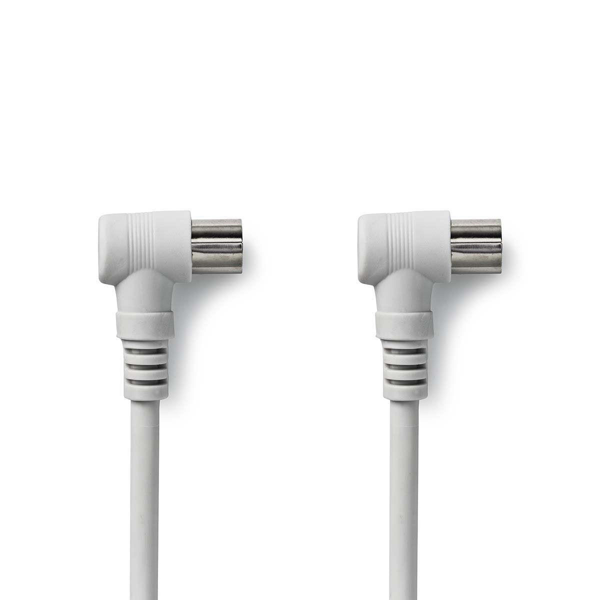 Nedis Cable Coaxial De 90 Db Iec (Coaxial) Macho En Ángulo - Iec (Coaxial) Hembra En Ángulo 3m