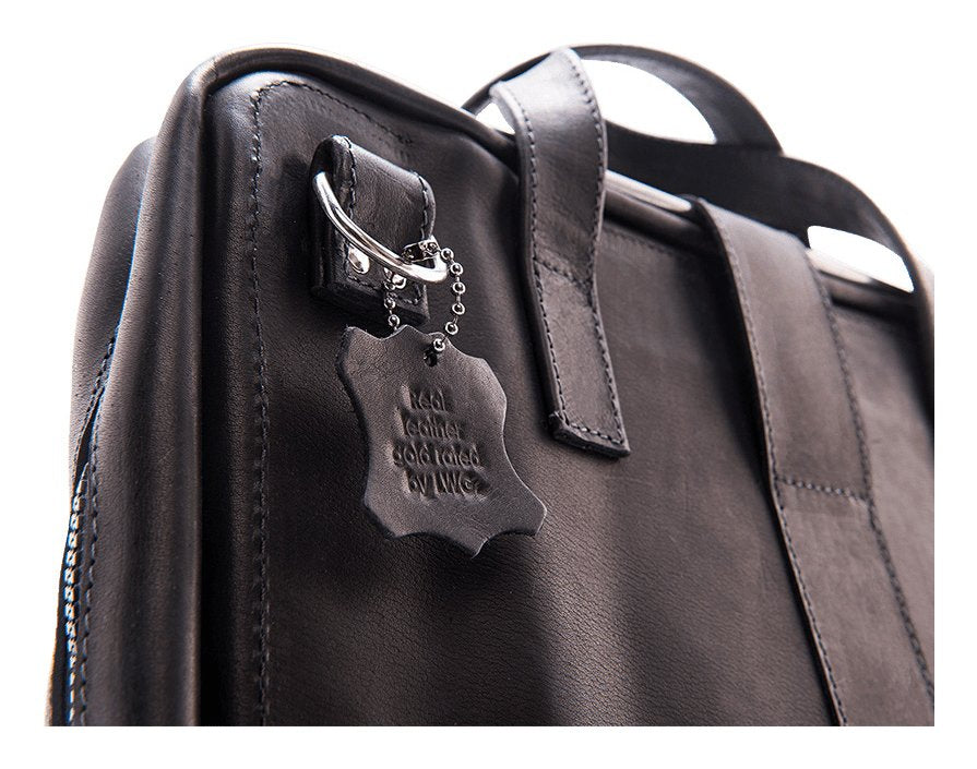 R-Go Maletín Para Portátil Viva 15,6 "Cuero Plena Flor Negro