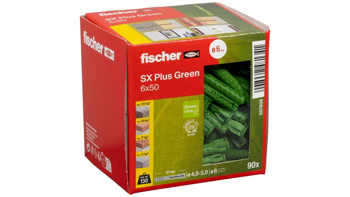 Fischer Dübel Sx Plus Green 6x50