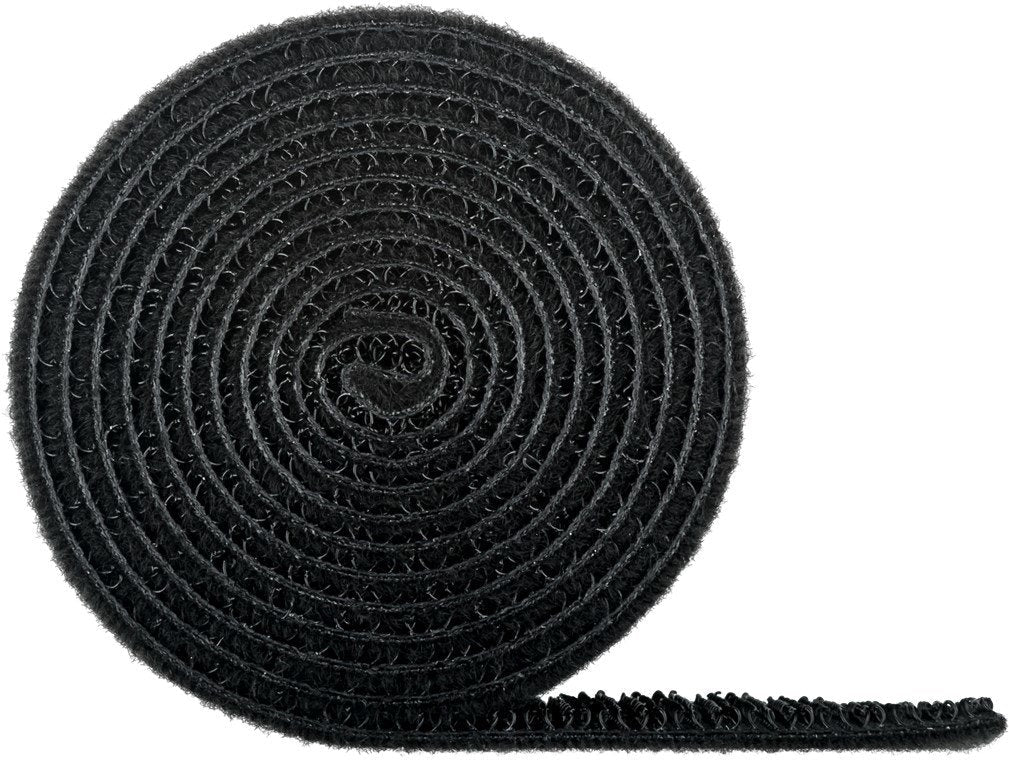 Rollo De Cierre De Velcro Enrollada Negra 1m X 20mm Blister