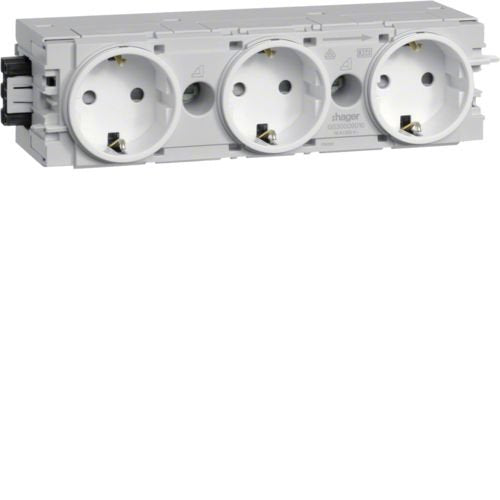 Hager Steckdose 3fach M.Wago Gs30009016 C-Profil Verkehrswei
