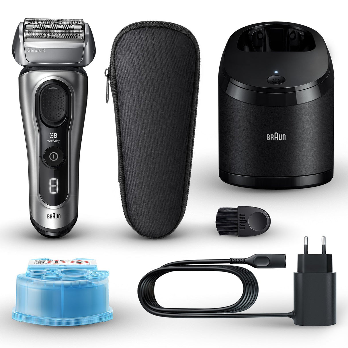 EAN 7500435218207 - Braun Series 8 8567cc Máquina de afeitar de láminas Recortadora Negro, Plata imagen 2