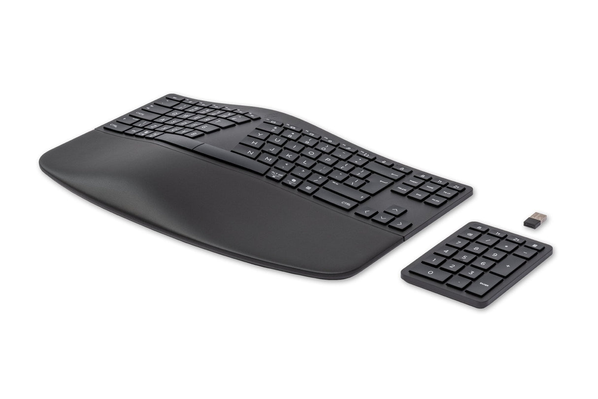 EAN 0197192177440 - HP 960 Ergonomic Wireless Keyboard teclado Hogar RF Wireless + Bluetooth QWERTY Inglés Negro imagen 2